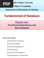 Fundamental of Database: Madda Walabu University College of Computing Department of Information Technology