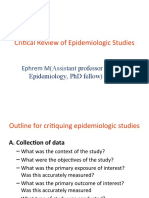 Critical Review of Epidemiologic Studies