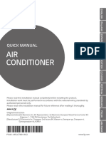 Quick Manual for Air Conditioner Installation and Safety Instructions