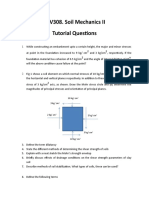 ECV308. Soil Mechanics II Tutorial Questions: 10 KG/ CM 3 KG/ CM