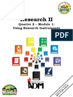 Research II: Quarter 2 - Module 1: Using Research Instruments