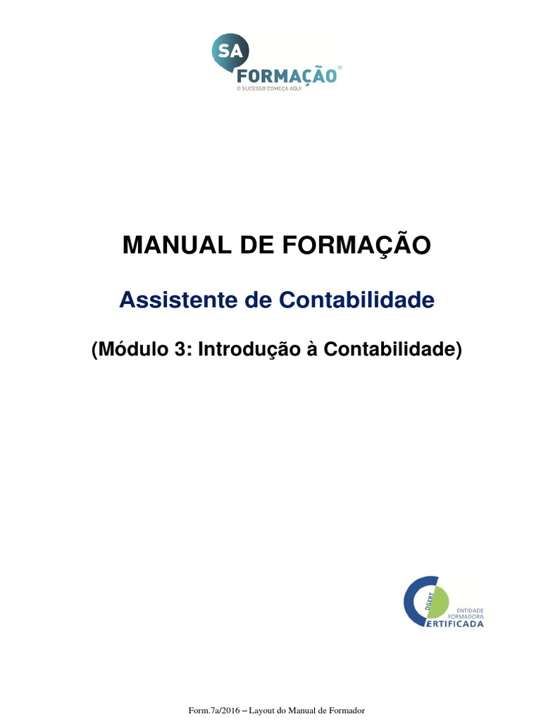 Manual do Assistente de Contabilidade | PDF | Contabilidade | Capital ...