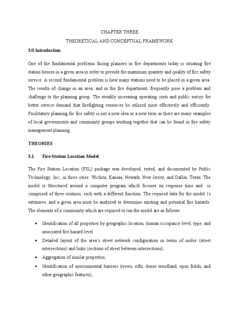 Chapter 3 Theoretical Framework | PDF | Fires | Firefighting