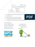 Quiz For ANGLE OF ELEVATION DEMO