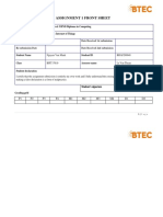 Assignment 1 Front Sheet: Qualification TEC Level 5 HND Diploma in Computing