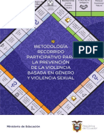 Metodología Recorrido Participativo para La Prevención de La Violencia Basada en Género Y Violencia Sexual