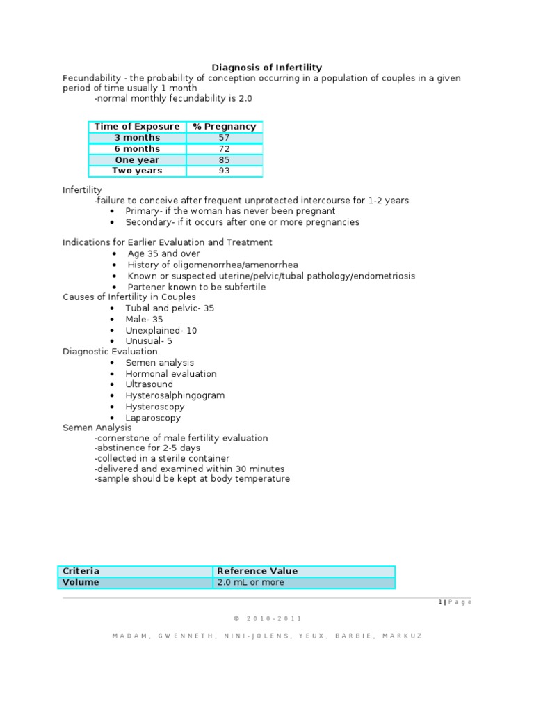Infertility Diagnosis and Evaluation Guide | PDF | Infertility | In ...