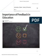 Importance of Feedback in Education