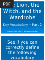 The Lion The Witch And The Wardrobe Vocab Part 2