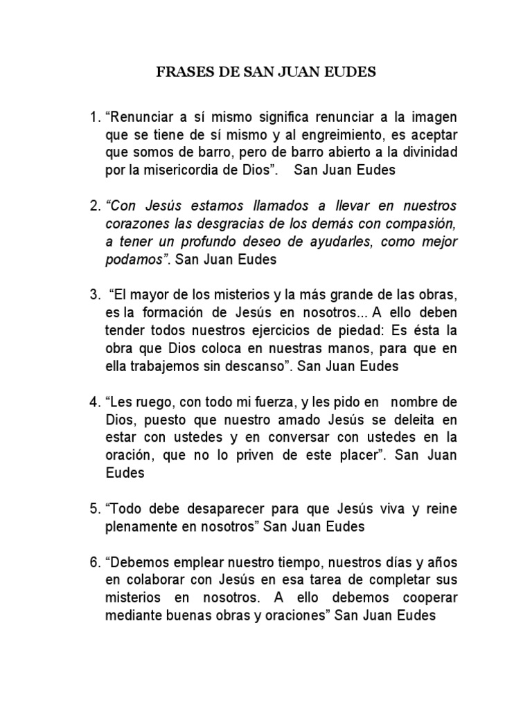 Frases de San Juan Eudes | PDF