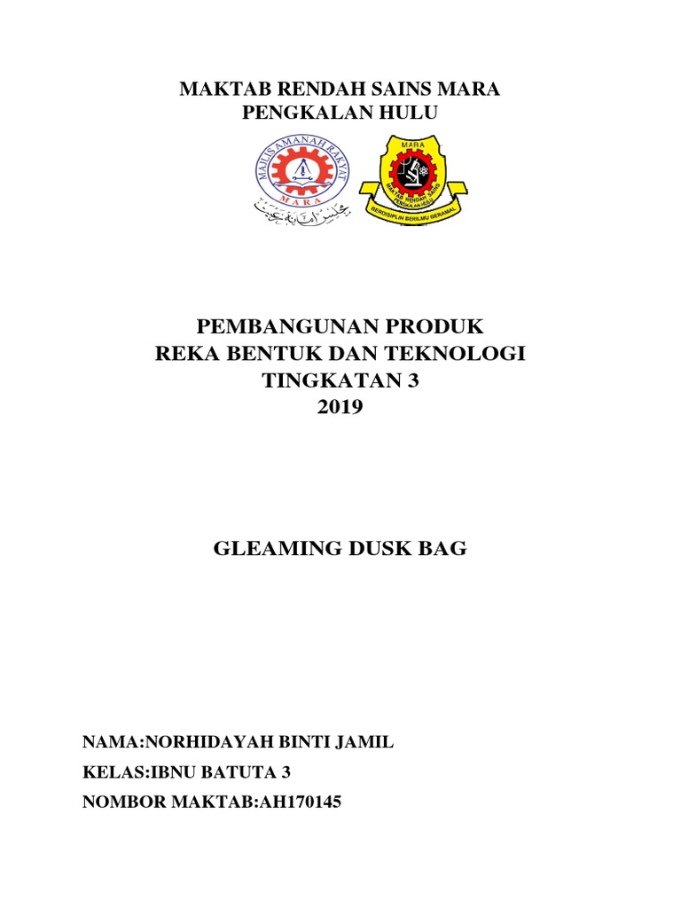 Folio Rbt Tingkatan 3 Kssm 2019 (1) | PDF