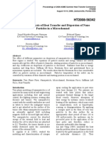 Two Phase Analysis of Heat Transfer and Dispersion of Nano Particles in a Micro Channel