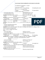 20mark The Letter A, B, C, or D On Your Answer Sheet To Indicate The Correct Answer To Each of The Following Questions