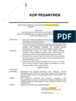 Surat Keputusan UPK2B Pembangunan Asrama Pondok Pesantren TA 2022