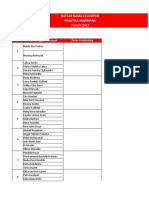 Daftar Nama Kelompok PKL Kearsipan 2017