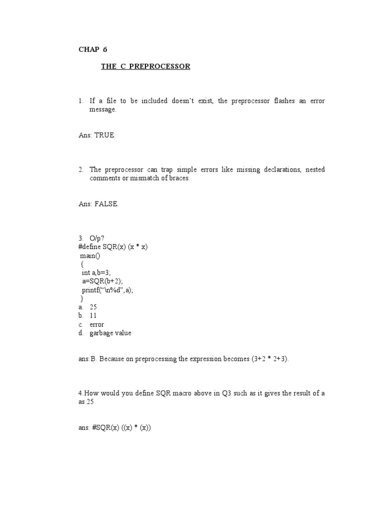 Chapter 6 | PDF | C (Programming Language) | Computer Programming