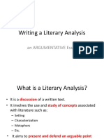 Module 2. Lesson 3. Writing A Literary Analysis