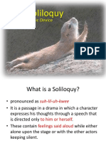 Module 3. Lesson 3. The Soliloquy