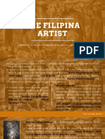 The Filipina Artist: Presented By: Nessa Gael Mayuga & Ma. Rianne Jasmine Mayuga