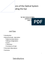 Aberrations of The Optical System Including The Eye: By: Fajri Mohammed (MD) Ophthalmology R. (R1) JUDO January, 2022