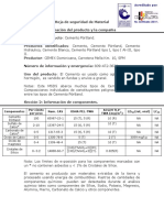 MSDS-Cemento