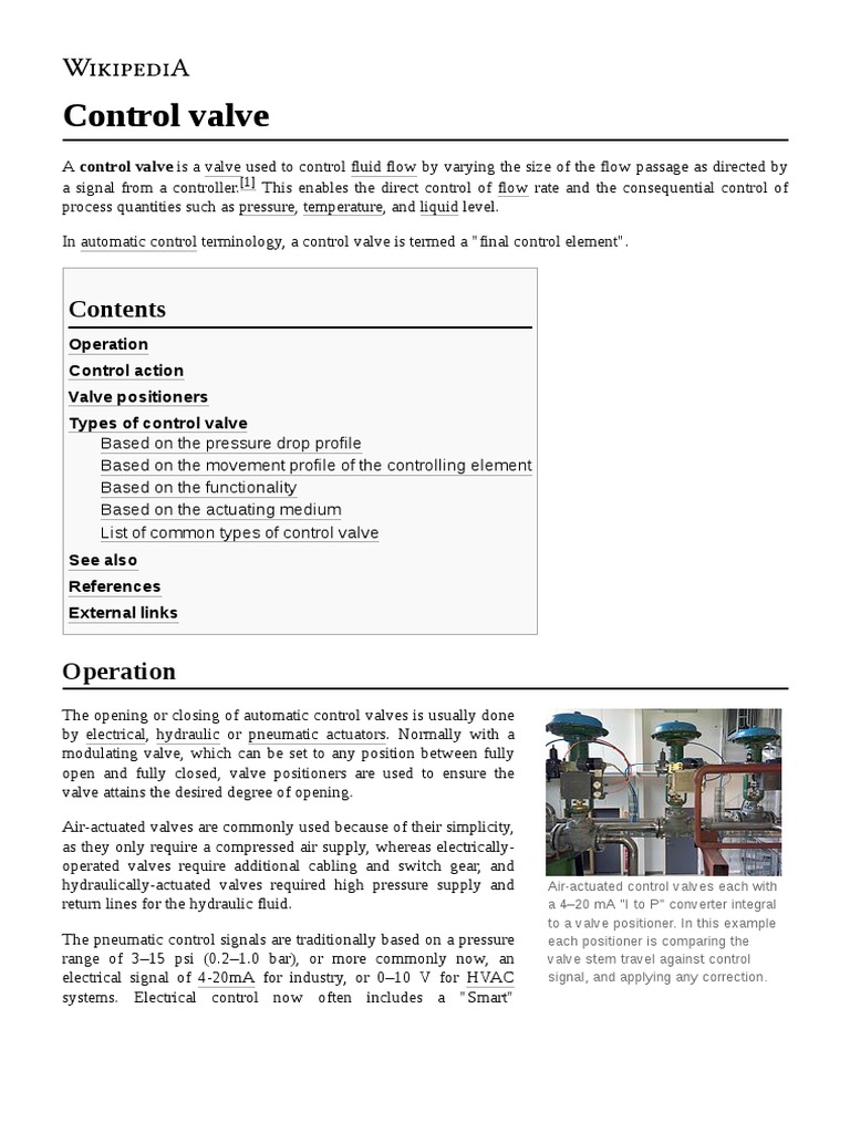 Control_valve PDF Valve Systems Engineering