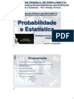 Probabilidade e Estatística UFPE