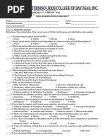 Final Examination - READING and WRITING