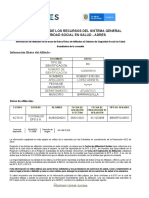 Consulta de información básica y datos de afiliación de afiliado al SGSSS