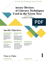 Week 5 - Literary Techniques and Literary Devices Used in The Given Texts