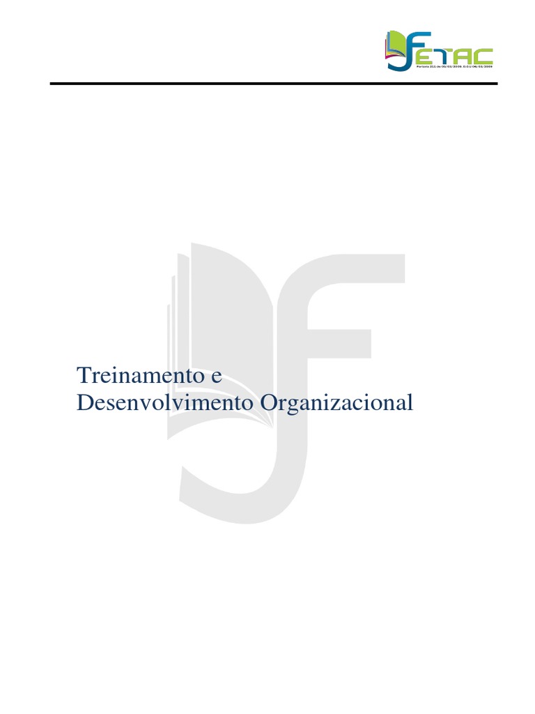 Treinamento E Desenvolvimento Organizacional Pdf Gestão De Recursos