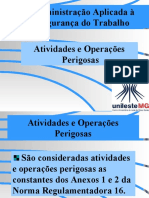 Atividades e Operações Perigosas - Aula 5