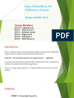 Testing of Hypothesis For Difference of Mean (Large Sample Test)