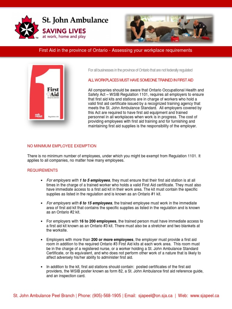 Workplace First Aid Pdf First Aid Employment