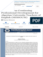 (PDF) Autonomous Continuing Professional Development For Algerian University Teachers of English (MISSOUM) Maamar Missoum - Academia - Edu