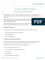Days and Hours Before Death - Signs and Symptoms: Breathing Patterns
