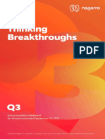 Thinking Breakthroughs: Group Quarterly Statement For The Period Ended September 30, 2021
