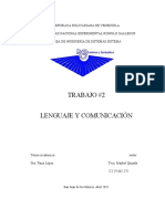 Trabajo #2 Lenguaje y Comunicación Maykel Quijada C.I 29.662.271