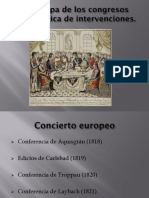 La Europa de Los Congresos y Ola Revolucionaria de 1820