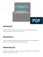 Programação de páginas dinâmicas com PHP
