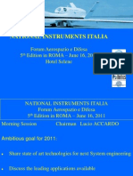 National Instruments Italia: Forum Aerospazio e Difesa 5 Edition in ROMA - June 16, 2011 Hotel Selene