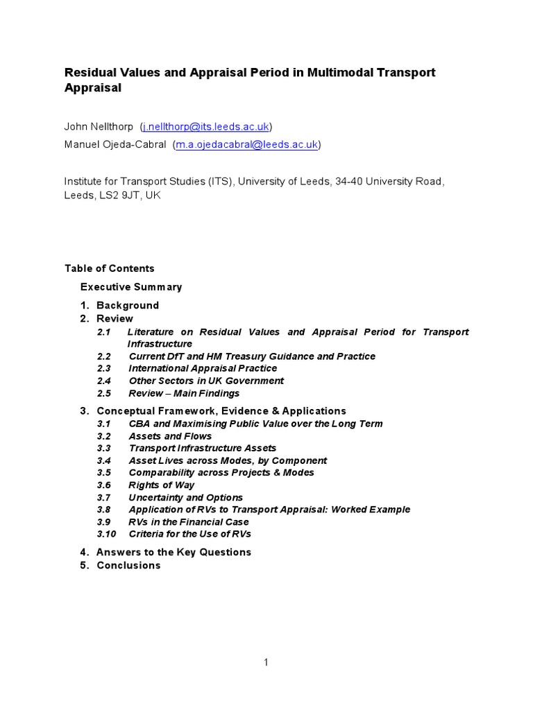 Rvs and Appraisal Period PDF Real Estate Appraisal Depreciation