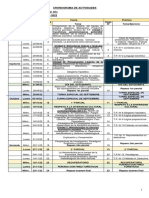 Último Cronograma de Actividades 2022