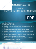 Chemistry Class - Ix: Chapter-1 Matter in Our Surroundings
