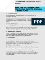 Clima Laboral y Su Influencia en La Calidad de Atención Al Cliente (Belen Zara Paco Zarate)