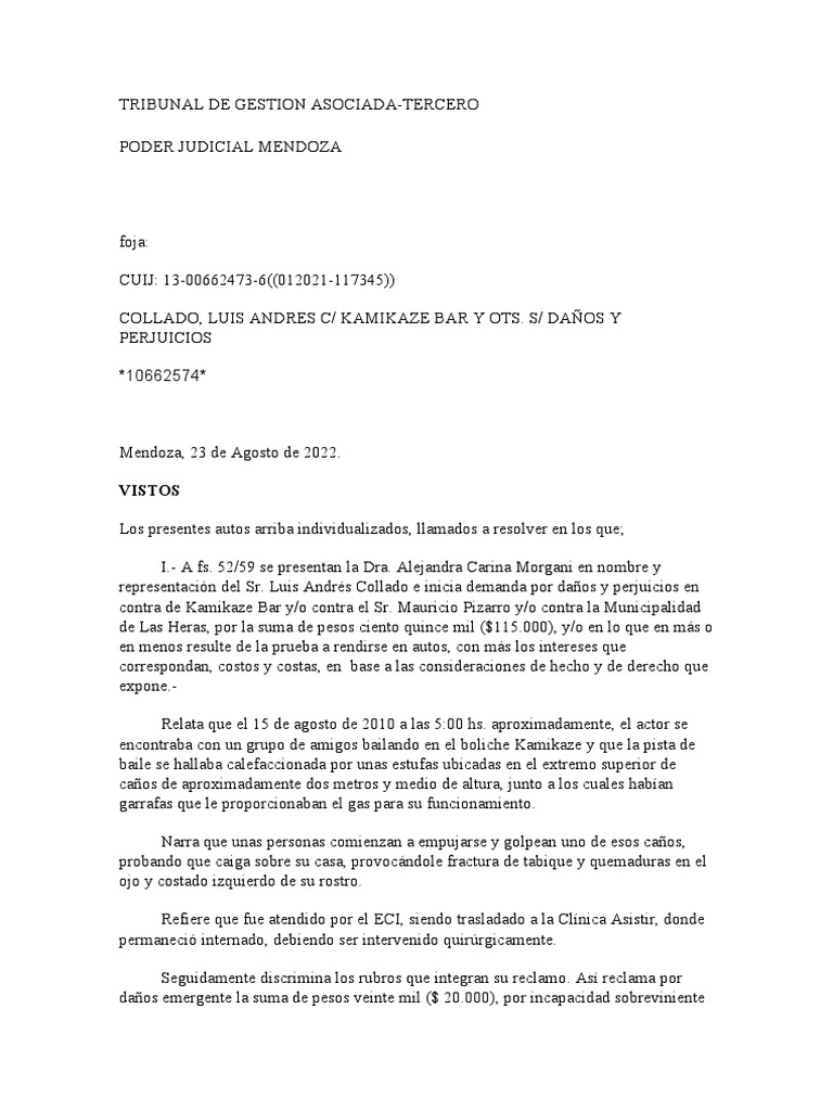 Sentencia Civil | PDF | Ley procesal | Demanda judicial