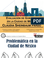 Evaluación de gobierno en CDMX: inseguridad principal problema