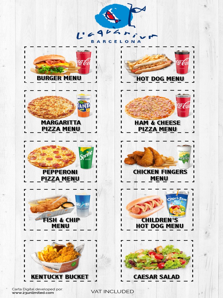 Aquarium Menu Online English PDF Hamburgers Food And Drink