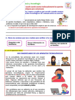 CIENCIA Y TECNOLOG. - Explicamos Que Sucede Cuando Usamos Inadecuadamente Los Aparatos Tecnológicos.