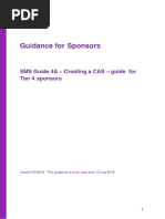 Guidance For Sponsors: SMS Guide 4A - Creating A CAS - Guide For Tier 4 Sponsors